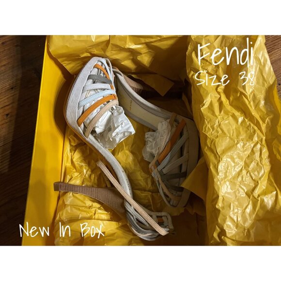 Fendi Candy Ankle Strap Platform Shoes 38 - Sex and the City Collection, New - Picture 1 of 4